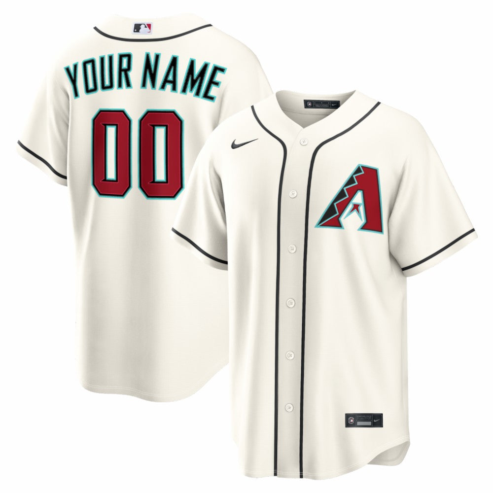 Cream Arizona Diamondbacks Nike Home Replica Custom Jersey