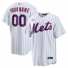 White New York Mets Nike Home Replica Custom Jersey