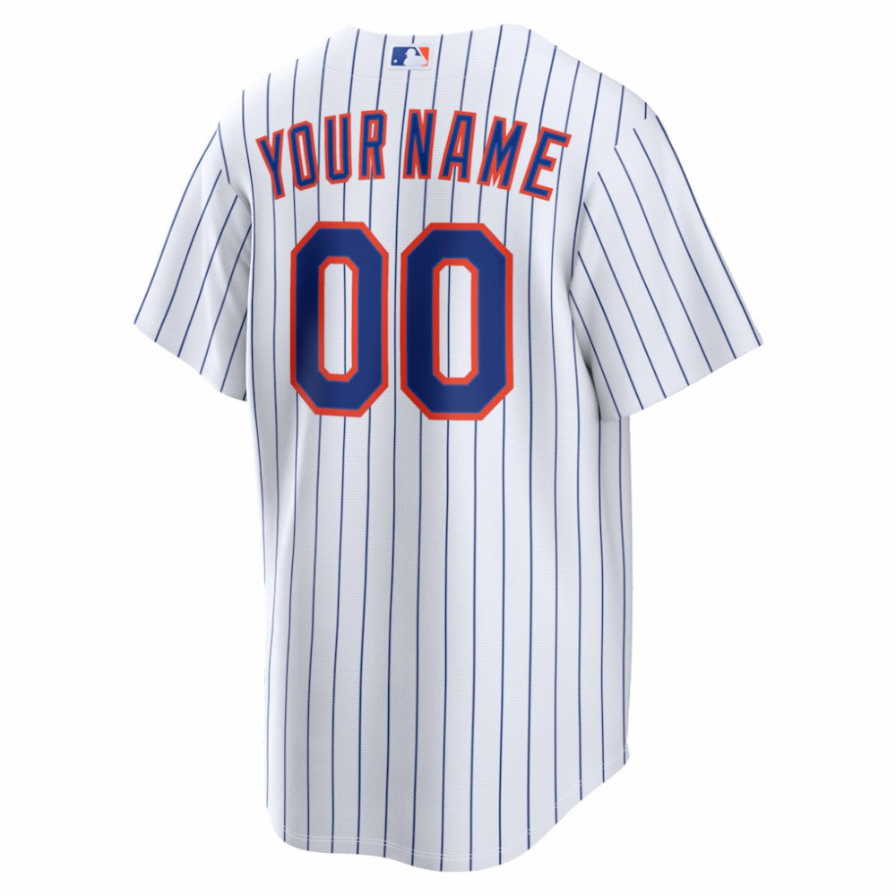 White New York Mets Nike Home Replica Custom Jersey