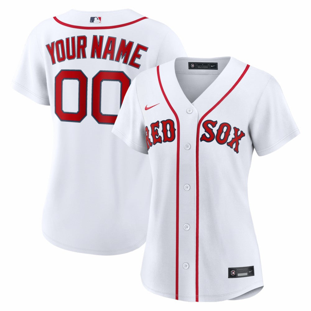 White Boston Red Sox Nike Women's Home Replica Custom Jersey