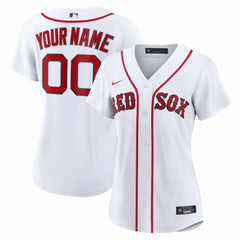 White Boston Red Sox Nike Women's Home Replica Custom Jersey