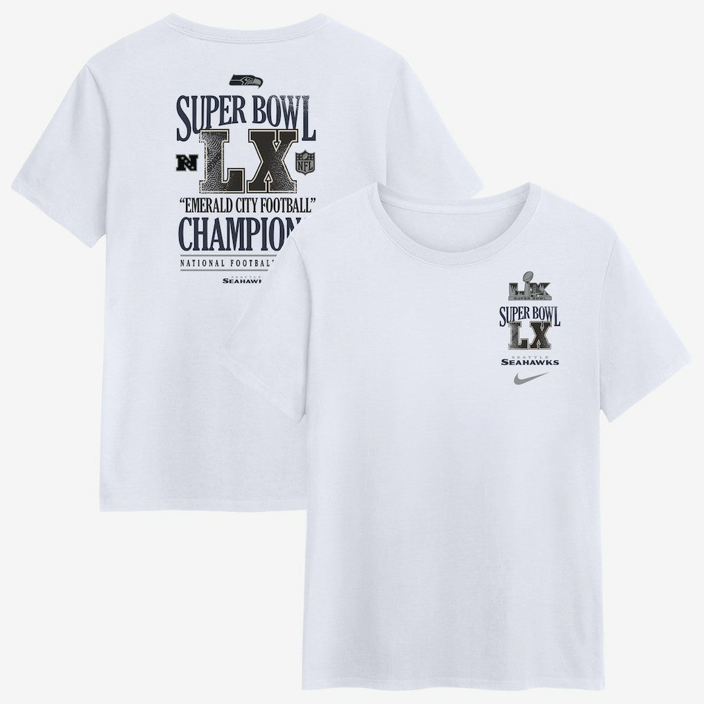 Women's Super Bowl LX Champions Long Ball T-Shirt - Seattle Seahawks T-shirts
