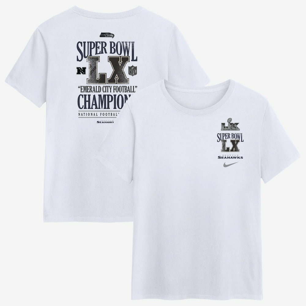 Women's Super Bowl LX Champions Long Ball T-Shirt - Seattle Seahawks T-shirts