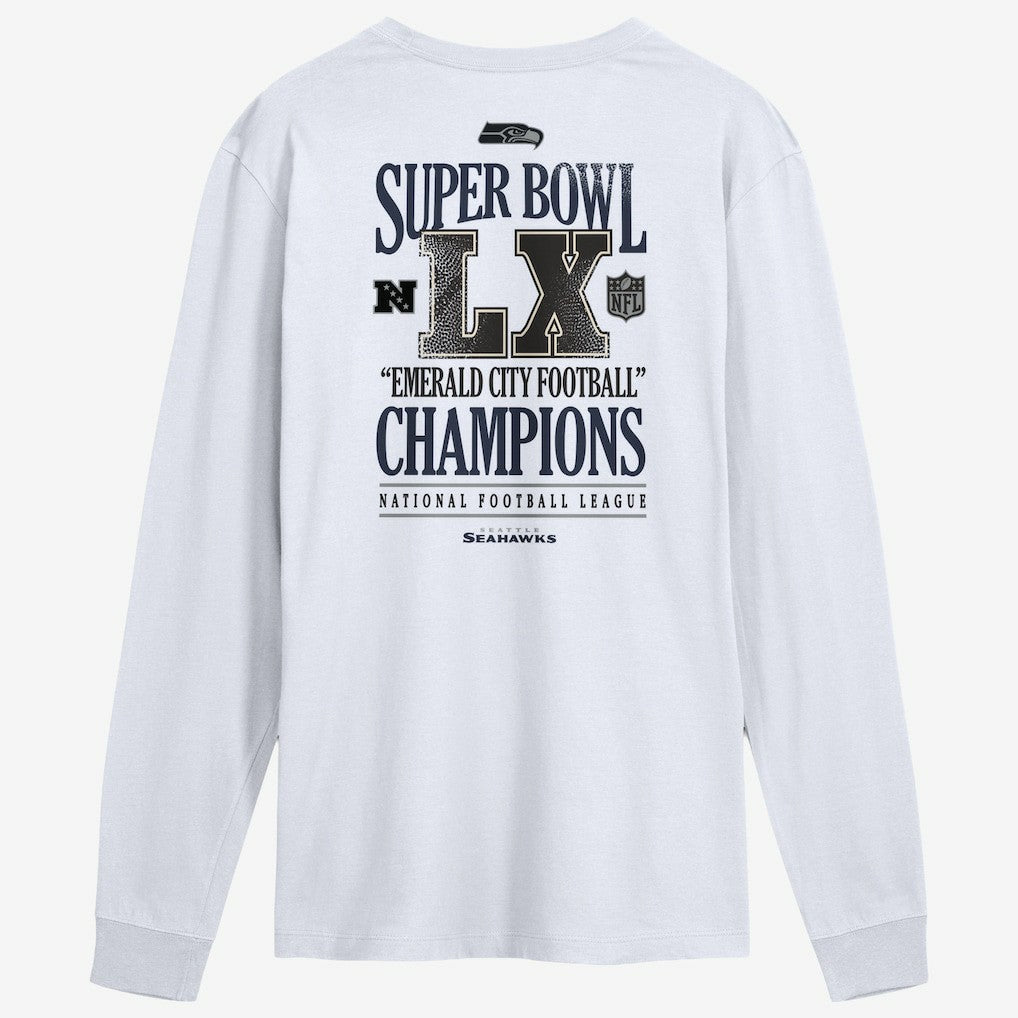Super Bowl LX Champions Long Ball Long Sleeve T-Shirt - Seattle Seahawks T-shirts