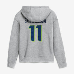 Jaxon Smith-Njigba  Women's Super Bowl LX Champions Patch Name & Number Hoodie - Seattle Seahawks Hoodies