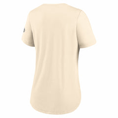 Natural Los Angeles Dodgers Nike Women's 2026 Gold Collection Tri-Blend Wordmark T-Shirt