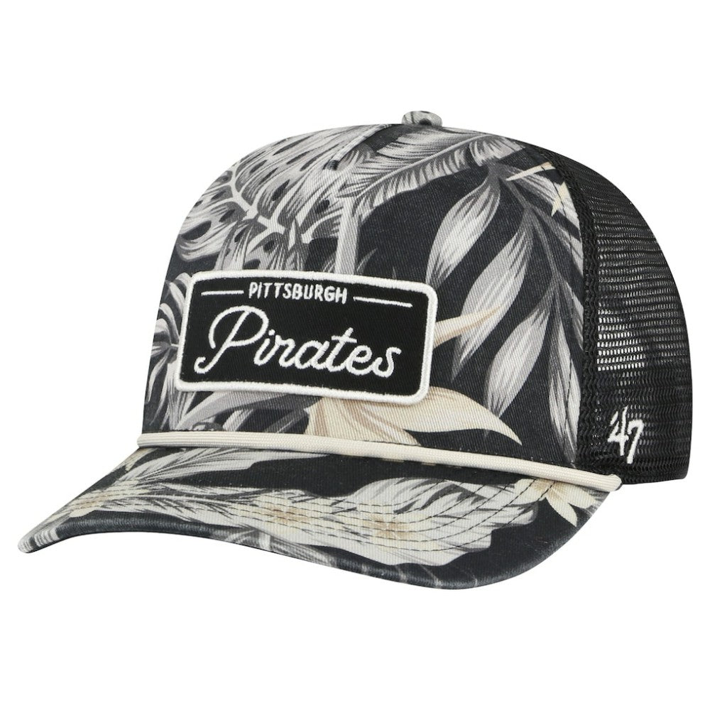 Black Pittsburgh Pirates '47 Tropicalia Trucker Hitch Adjustable Hat