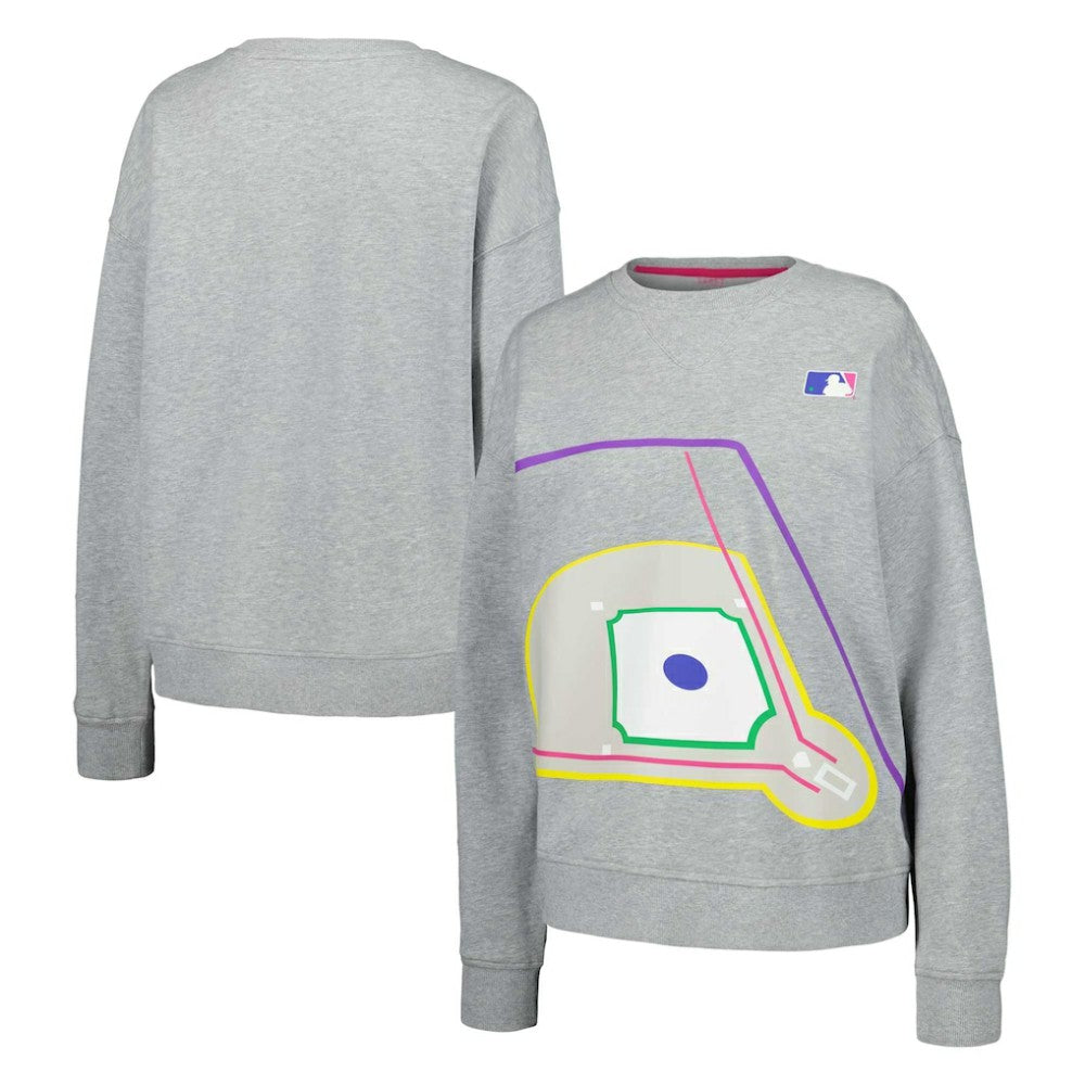 Gray Terez MLB Women's Baseball Field Pullover Sweatshirt