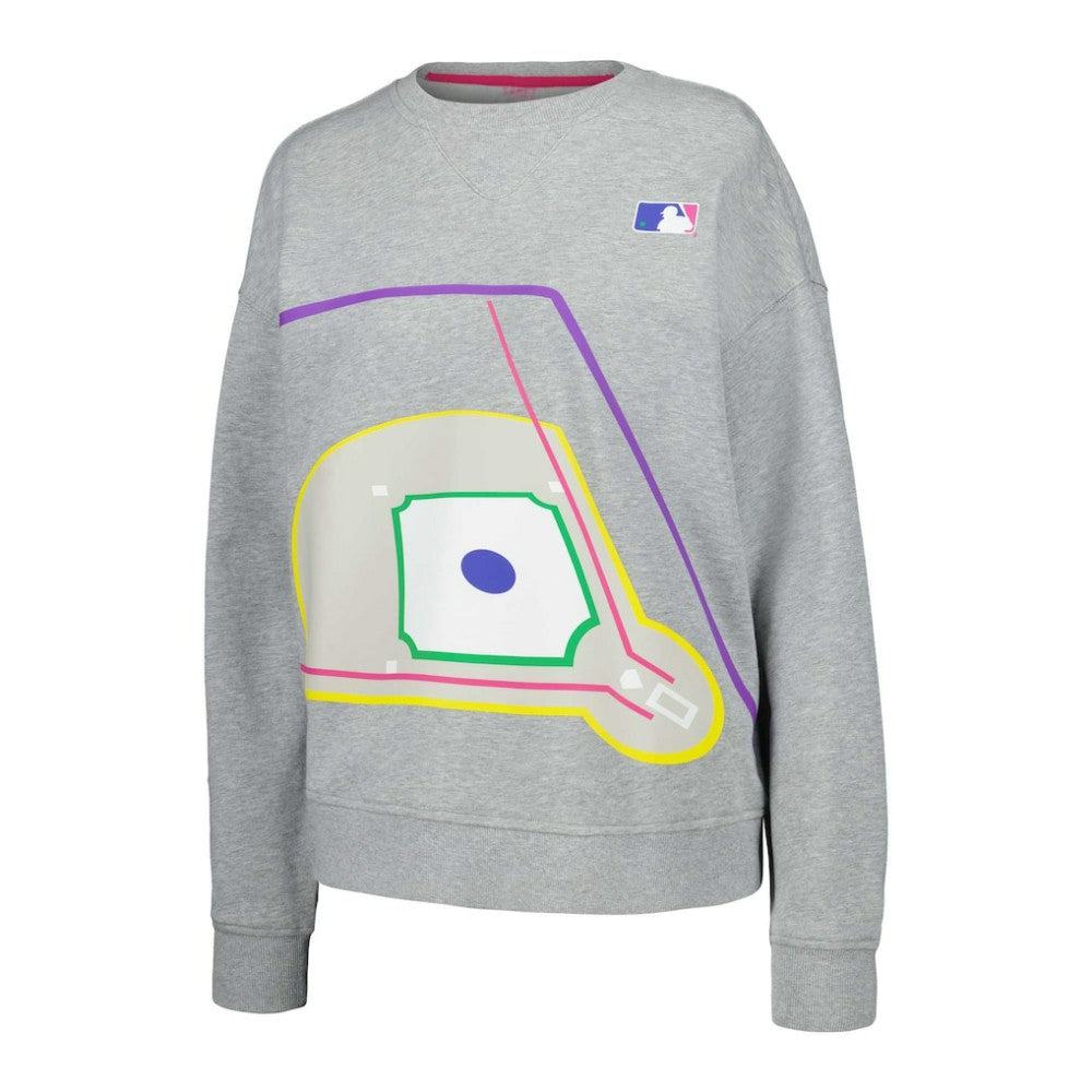 Gray Terez MLB Women's Baseball Field Pullover Sweatshirt