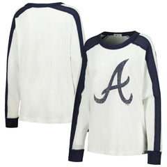 White Atlanta Braves '47 Women's Premier Caribou Long Sleeve T-Shirt