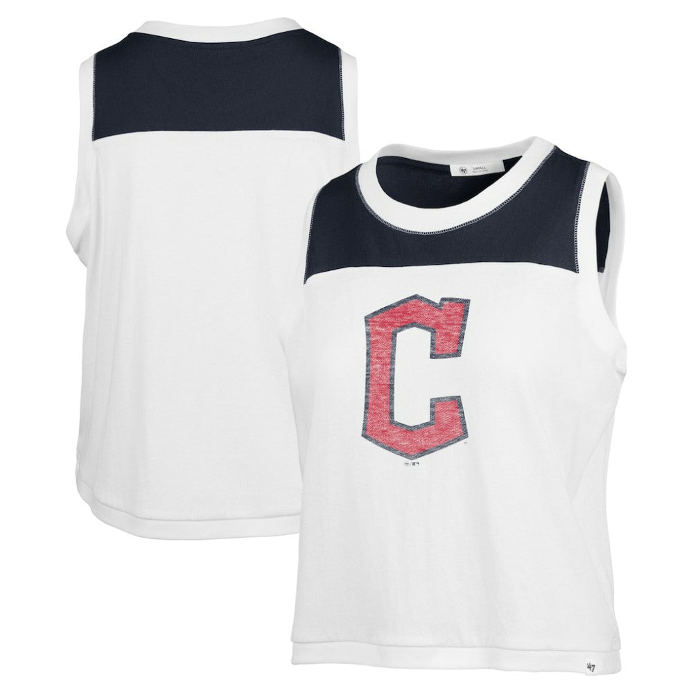 White Cleveland Guardians '47 Women's Premier Zoey Waist Length Tank Top