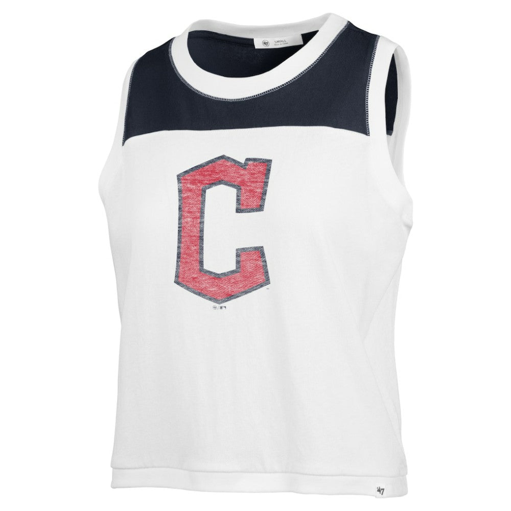 White Cleveland Guardians '47 Women's Premier Zoey Waist Length Tank Top