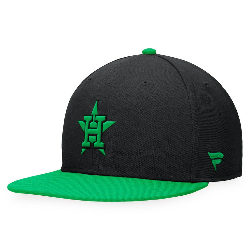 Black/Kelly Green Houston Astros Fanatics Lucky Snapback Hat