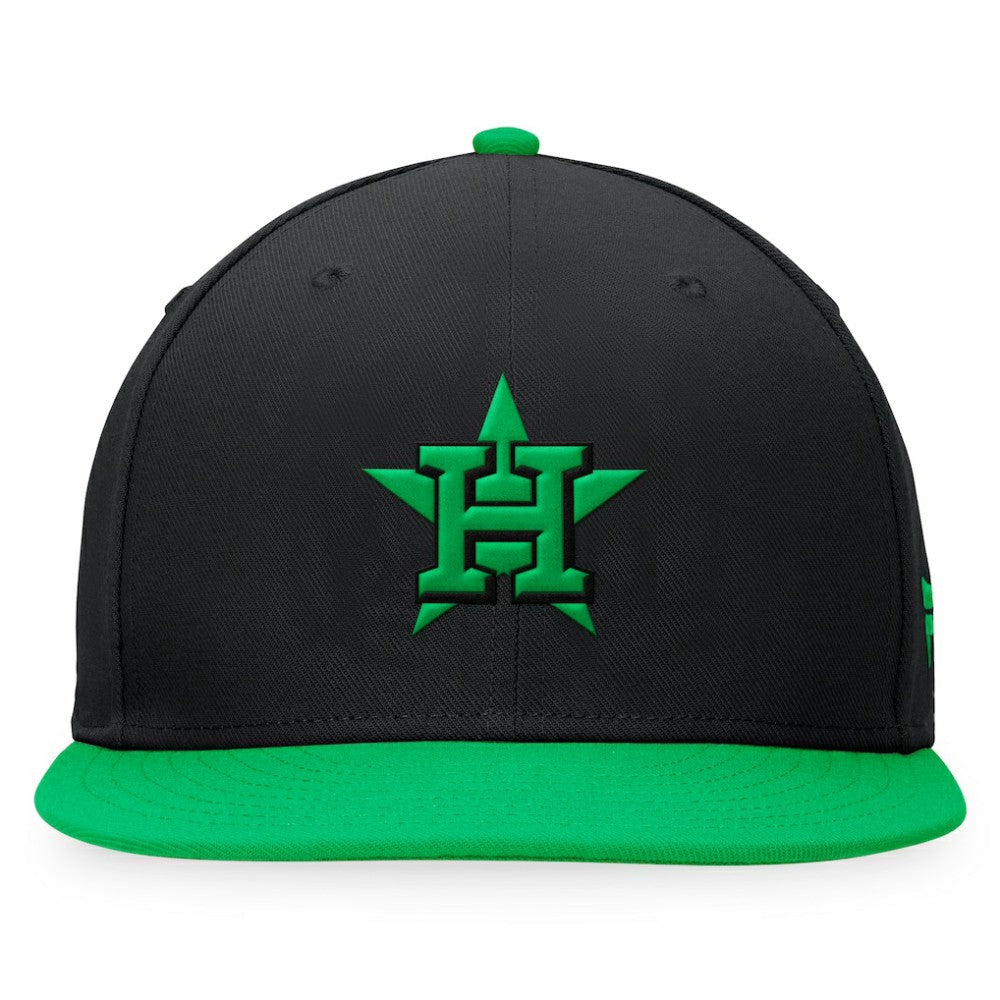 Black/Kelly Green Houston Astros Fanatics Lucky Snapback Hat