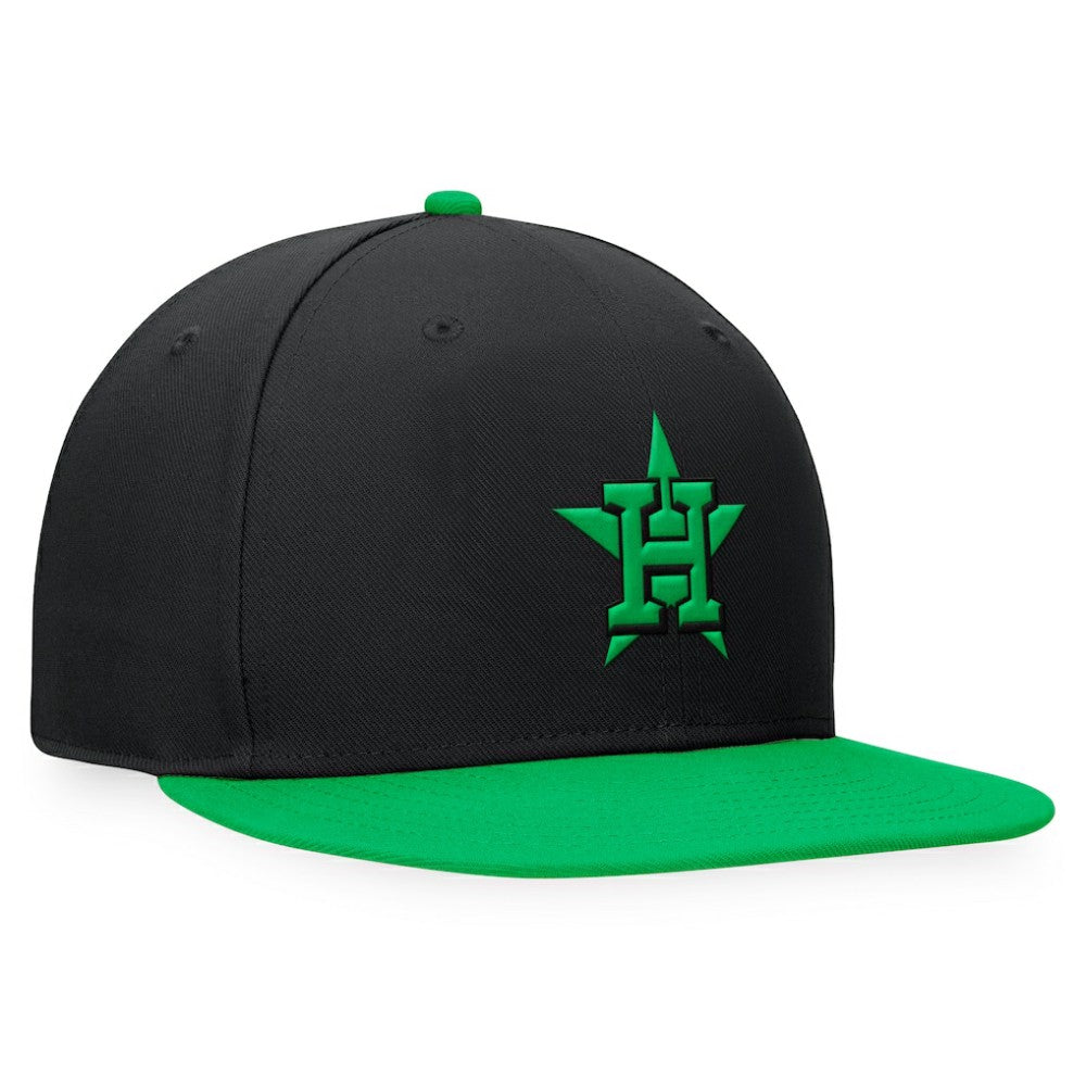 Black/Kelly Green Houston Astros Fanatics Lucky Snapback Hat