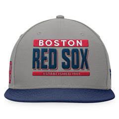 Gray/Navy Boston Red Sox Fanatics Line Drive Two-Tone Snapback Hat