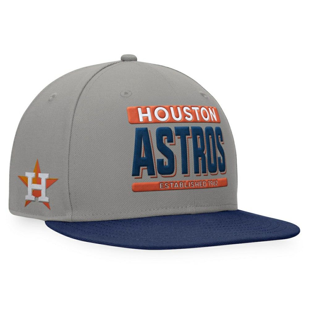 Gray/Navy Houston Astros Fanatics Line Drive Two-Tone Snapback Hat