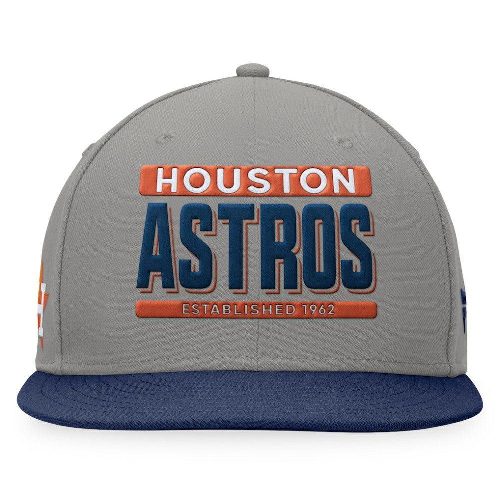 Gray/Navy Houston Astros Fanatics Line Drive Two-Tone Snapback Hat