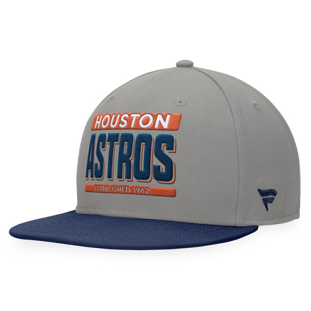 Gray/Navy Houston Astros Fanatics Line Drive Two-Tone Snapback Hat
