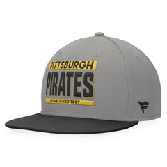 Gray/Black Pittsburgh Pirates Fanatics Line Drive Two-Tone Snapback Hat