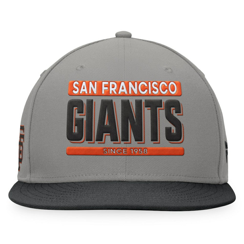 Gray/Black San Francisco Giants Fanatics Line Drive Two-Tone Snapback Hat