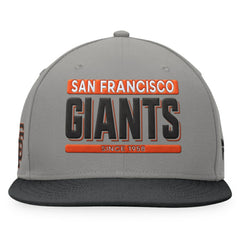 Gray/Black San Francisco Giants Fanatics Line Drive Two-Tone Snapback Hat