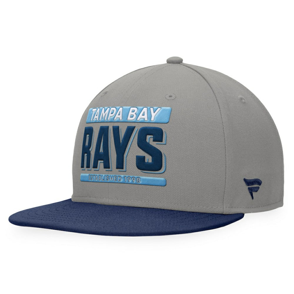Gray/Navy Tampa Bay Rays Fanatics Line Drive Two-Tone Snapback Hat