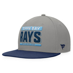 Gray/Navy Tampa Bay Rays Fanatics Line Drive Two-Tone Snapback Hat