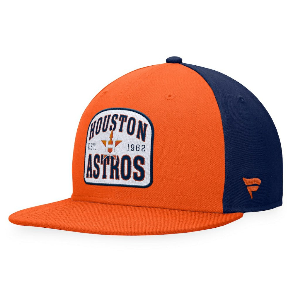 Orange/Navy Houston Astros Fanatics Cycle Snapback Hat
