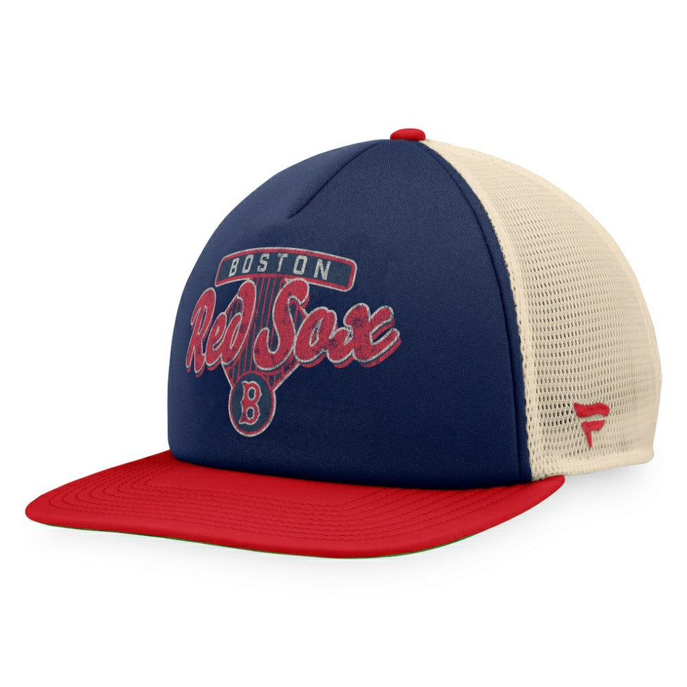 Navy/Red Boston Red Sox Fanatics Cooperstown Collection Talley Foam Trucker Snapback Hat
