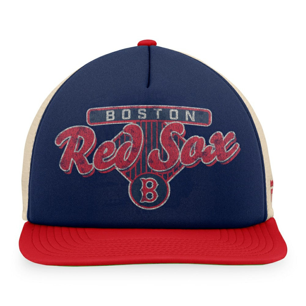 Navy/Red Boston Red Sox Fanatics Cooperstown Collection Talley Foam Trucker Snapback Hat