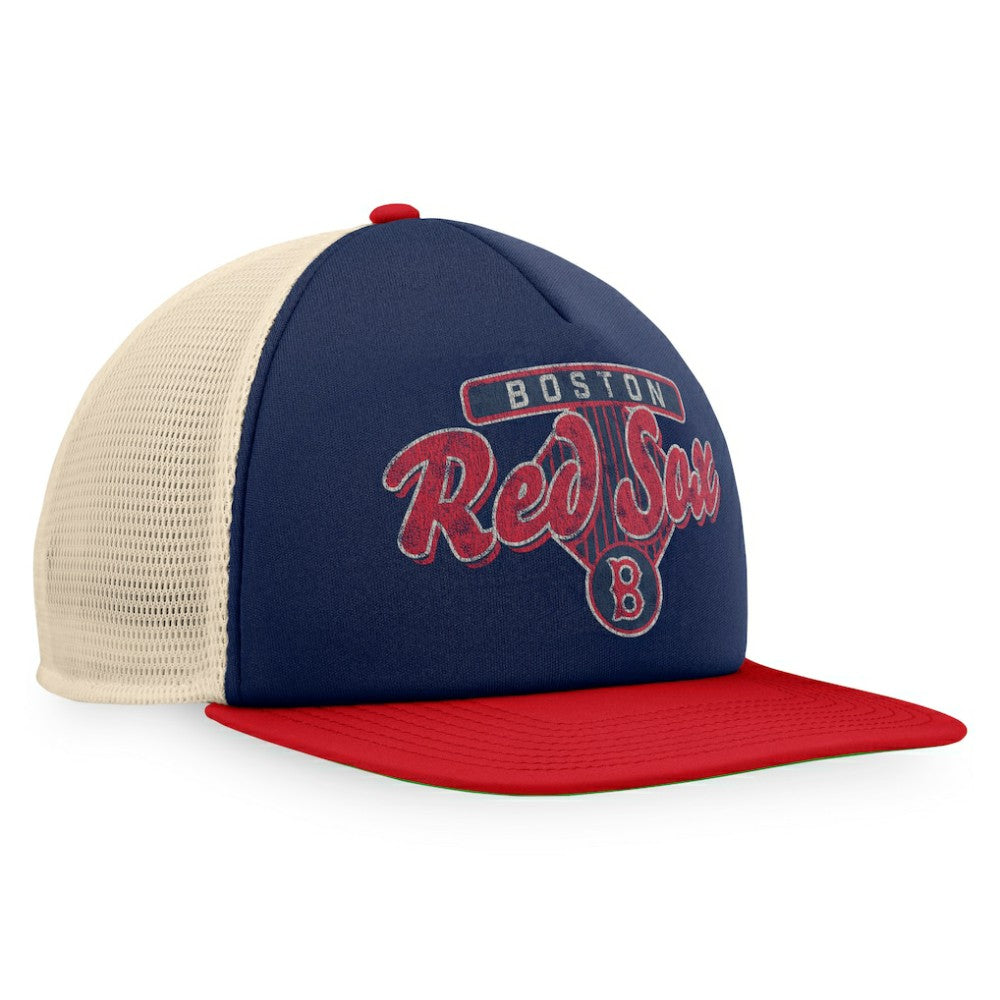 Navy/Red Boston Red Sox Fanatics Cooperstown Collection Talley Foam Trucker Snapback Hat