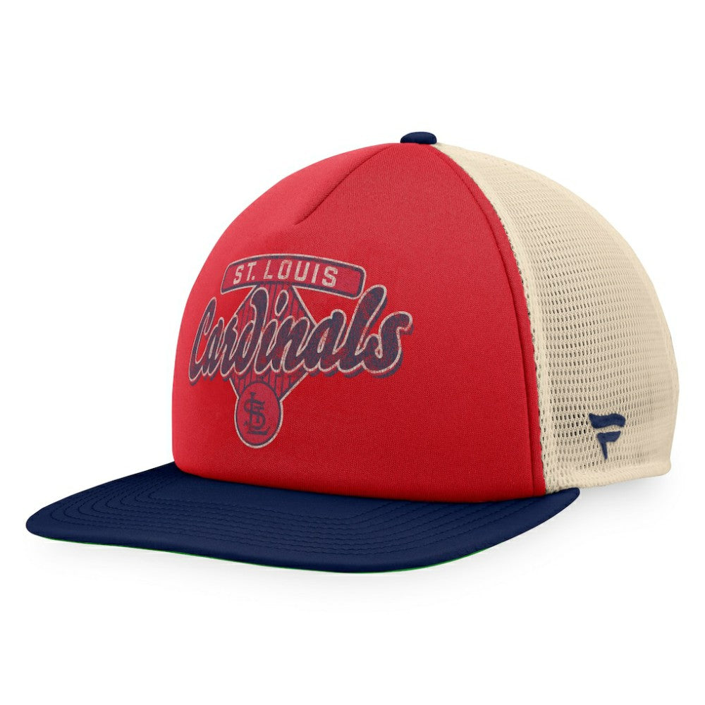 Red/Navy St. Louis Cardinals Fanatics Cooperstown Collection Talley Foam Trucker Snapback Hat