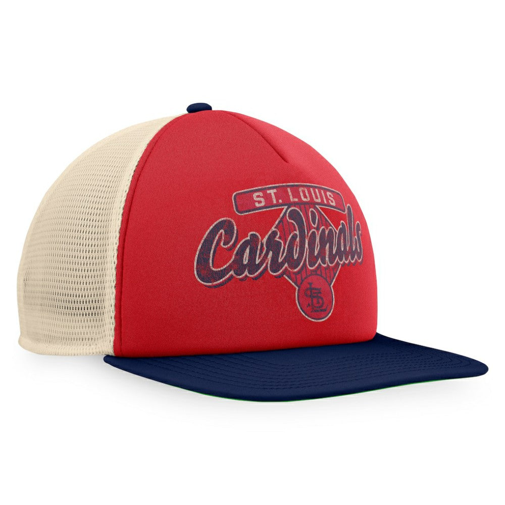 Red/Navy St. Louis Cardinals Fanatics Cooperstown Collection Talley Foam Trucker Snapback Hat
