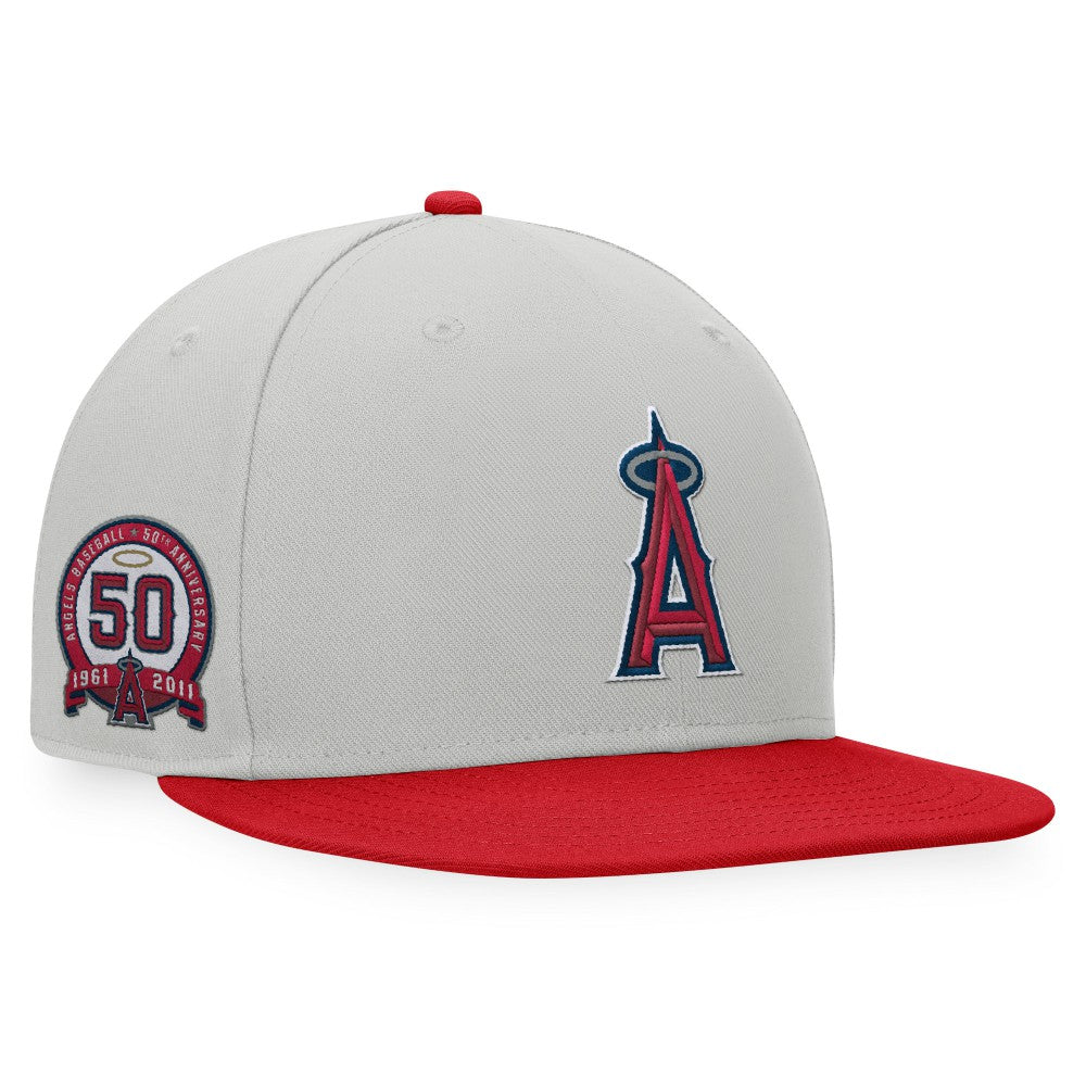 Gray/Red Los Angeles Angels Fanatics Glory Days Two-Tone Snapback Hat