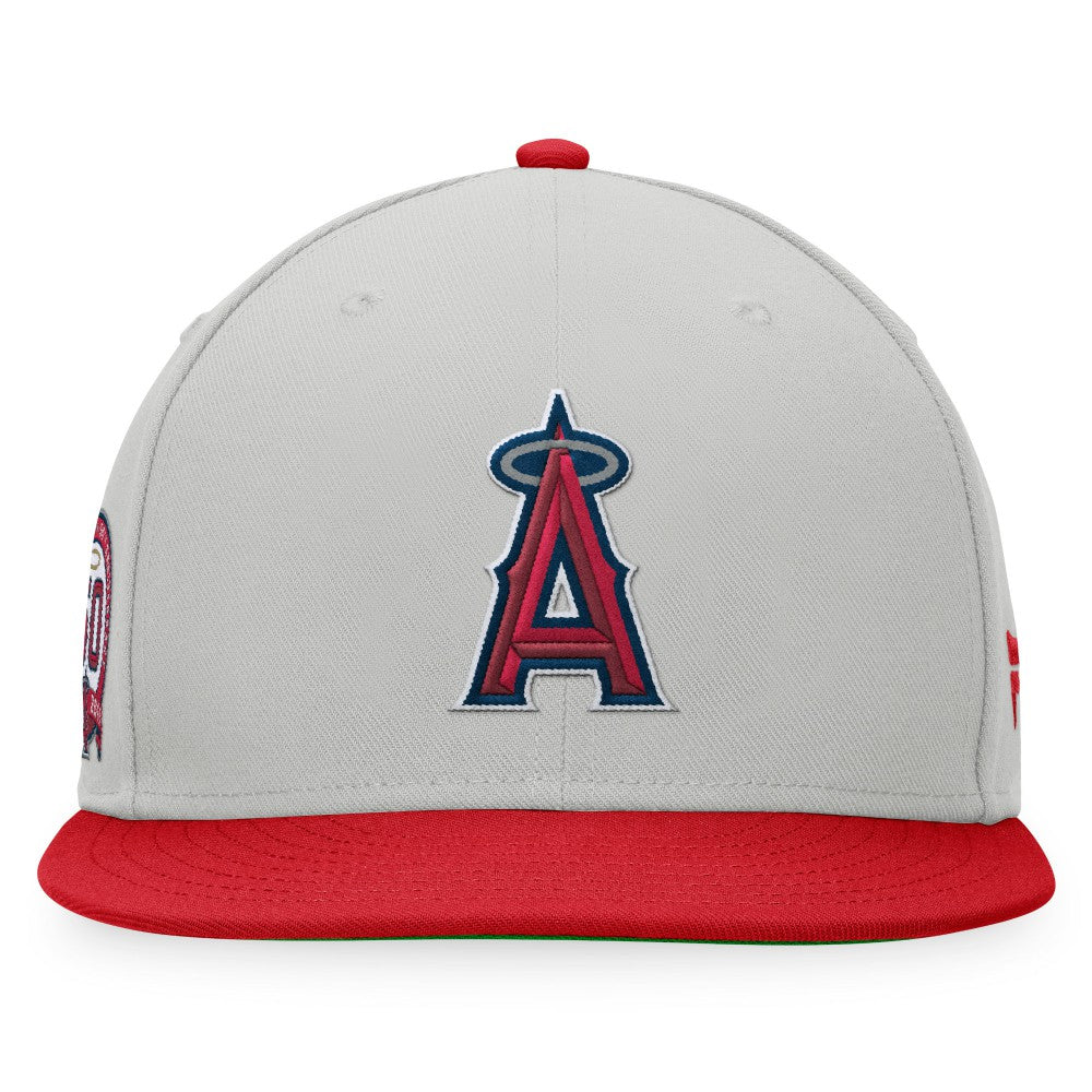 Gray/Red Los Angeles Angels Fanatics Glory Days Two-Tone Snapback Hat