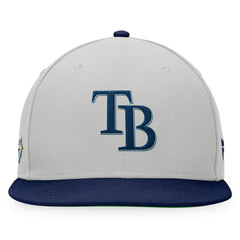 Gray/Navy Tampa Bay Rays Fanatics Glory Days Two-Tone Snapback Hat