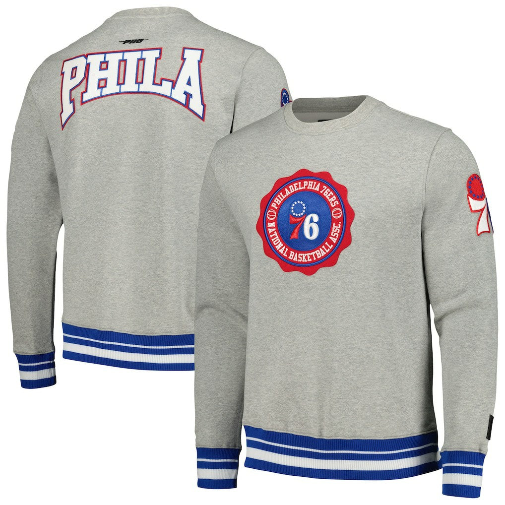 Philadelphia 76ers Pro Standard Crest Emblem Pullover Sweatshirt