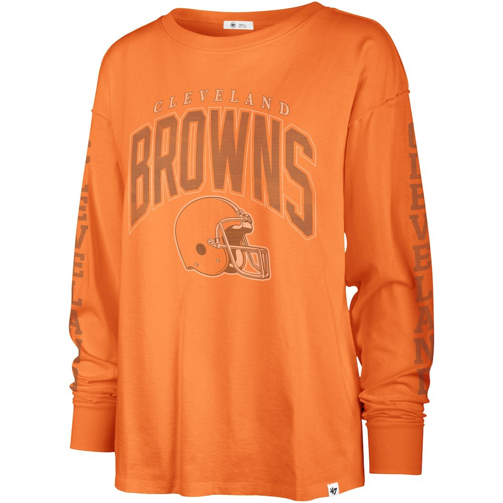'47 Women's Tom Cat Lightweight Long Sleeve T-Shirt - Cleveland Browns T-shirts