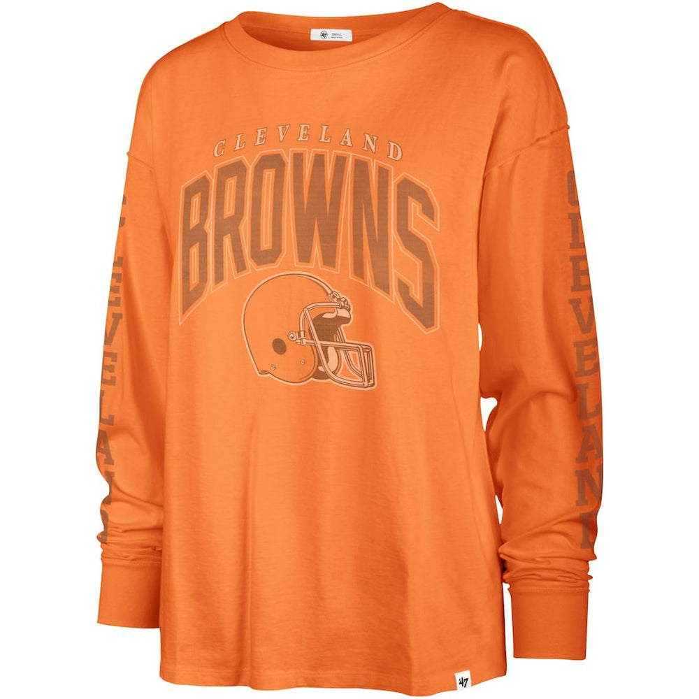'47 Women's Tom Cat Lightweight Long Sleeve T-Shirt - Cleveland Browns T-shirts