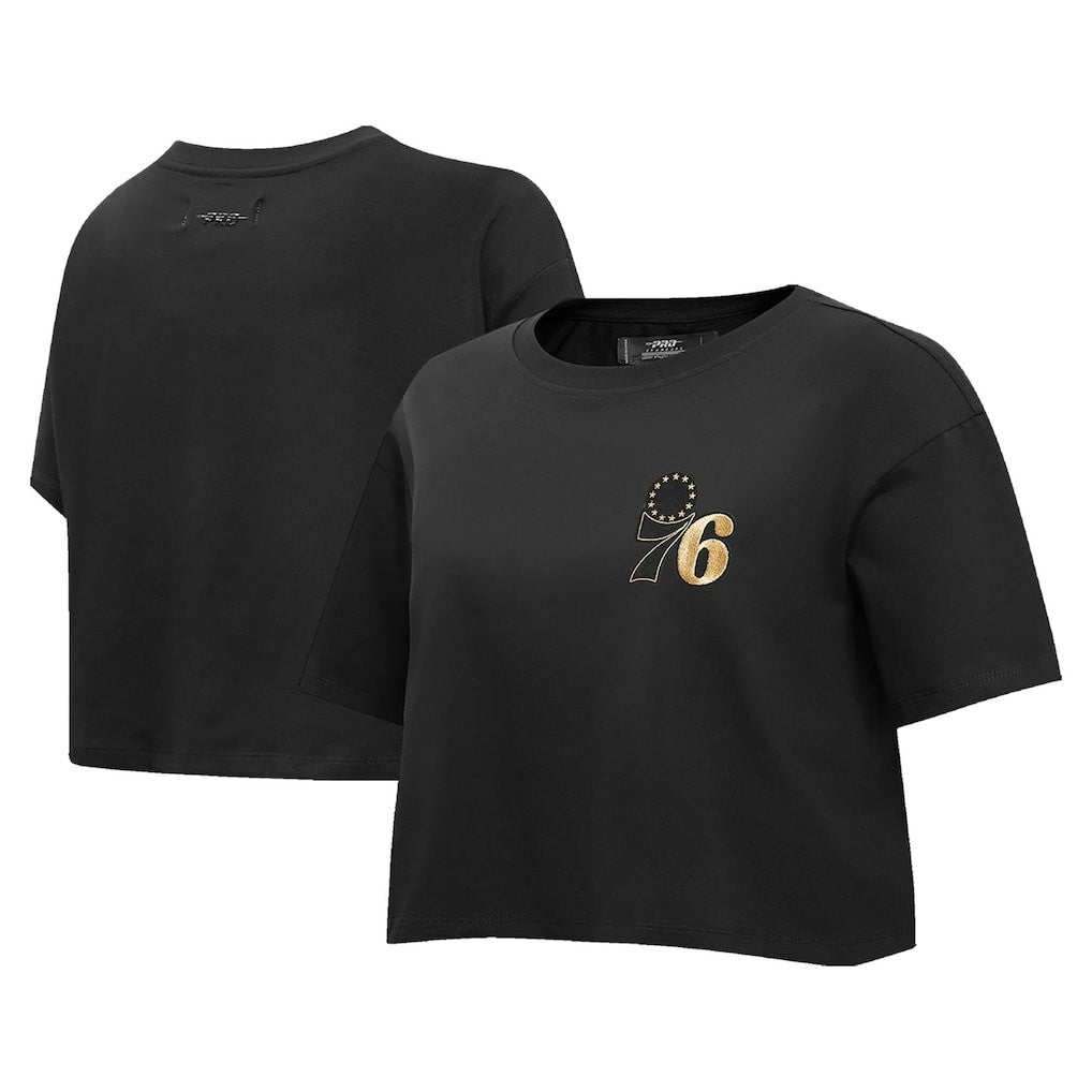 Philadelphia 76ers Pro Standard Women's Holiday Glam Boxy T-Shirt