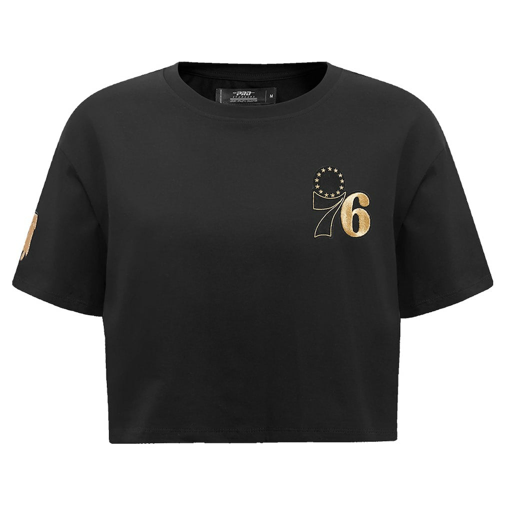 Philadelphia 76ers Pro Standard Women's Holiday Glam Boxy T-Shirt