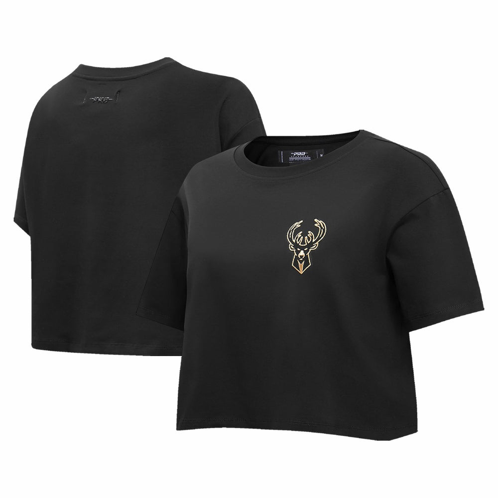 Milwaukee Bucks Pro Standard Women's Holiday Glam Boxy T-Shirt