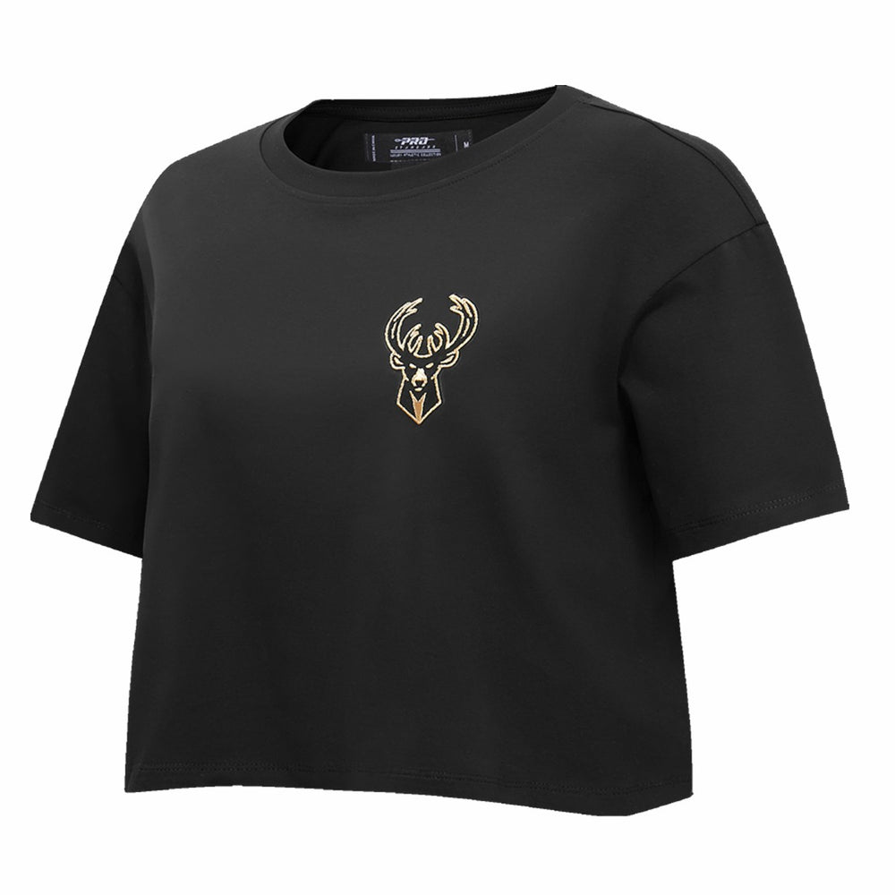 Milwaukee Bucks Pro Standard Women's Holiday Glam Boxy T-Shirt