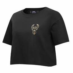 Milwaukee Bucks Pro Standard Women's Holiday Glam Boxy T-Shirt