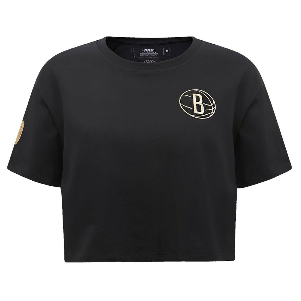 Brooklyn Nets Pro Standard Women's Holiday Glam Boxy T-Shirt