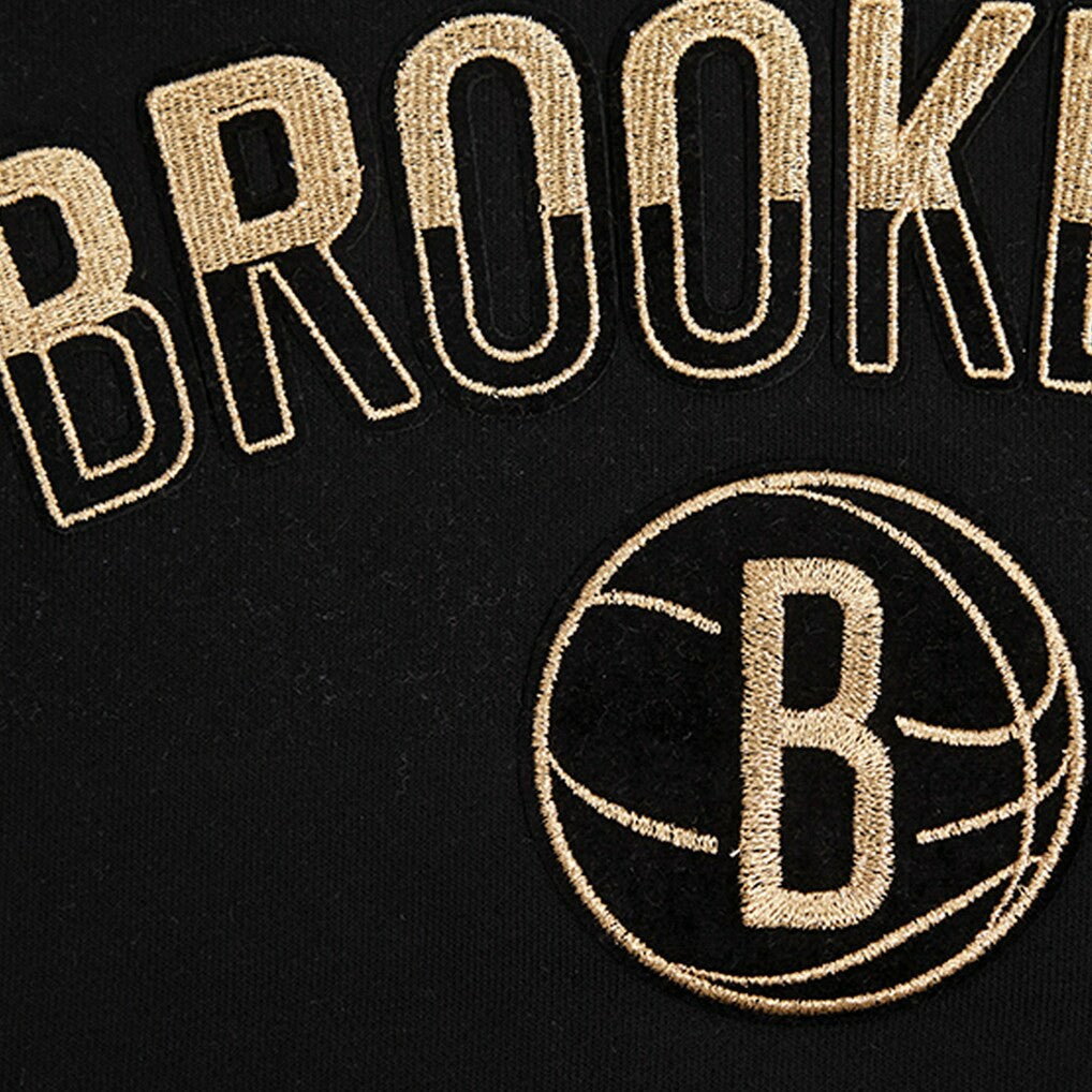 Brooklyn Nets Pro Standard Women's Glam Cropped Pullover Sweatshirt - Black shop