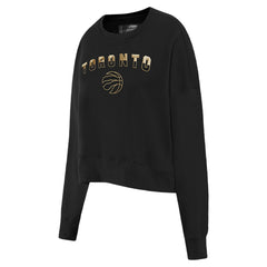 Toronto Raptors Pro Standard Women's Glam Cropped Pullover Sweatshirt - Black on sale