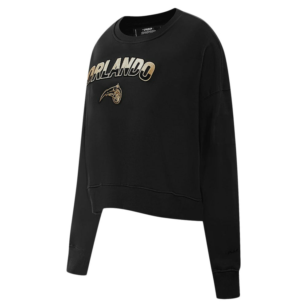 Orlando Magic Pro Standard Women's Glam Cropped Pullover Sweatshirt - Black cheap