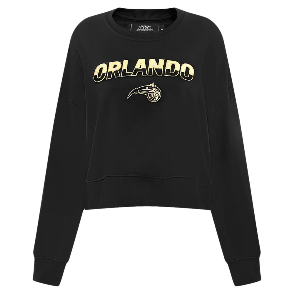 Orlando Magic Pro Standard Women's Glam Cropped Pullover Sweatshirt - Black cheap